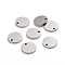 Tarnish Resistant 304 Stainless Steel Charms, Polished, Stamping Blank Tag, Laser Cut, Flat Round, Stainless Steel Color, 8x1mm, Hole: 0.8mm