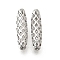 Brass Beads, Cadmium Free & Nickel Free & Lead Free, Oval, Real Platinum Plated, 15x4mm, Hole: 1.2mm