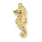 Ion Plating(IP) 304 Stainless Steel Pendants, Sea Horse Charm, Real 18K Gold Plated, 26x10x4.5mm, Hole: 1.5mm