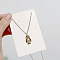 Christmas Stainless Steel Pendant Cable Chain Necklaces, Golden, Owl