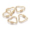 304 Stainless Steel Screw Carabiner Lock Charms, for Necklaces Making, Quick Links, Heart, Golden, 23x24.5x4mm, Screw: 7x4mm