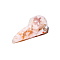 Natural Cherry Blossom Agate Display Decorations, for Home Office Desk, Skull Pattern, 67mm