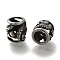 304 Stainless Steel European Beads, Large Hole Beads, Column, Antique Silver, 9.5x11mm, Hole: 6.5mm