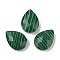 Synthetic Malachite Cabochons, Teardrop, Faceted, 18x13x6mm