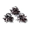 Handmade Lampwork Beads, with Enamel, Octopus, Black, 13.5~15x20.5~24.5x21.5~24.5mm, Hole: 1.6~2mm