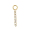 925 Sterling Silver Micro Pave Clear Cubic Zirconia Pendants, Golden, Stick, 21x5x2mm, Hole: 3.5mm