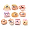 Cartoon Funny Eye Opaque Resin Decoden Cabochons, Bread & Bubble Tea & Cup, Mixed Shapes, Mixed Color, 9.5~13x9.5~15x7~8mm