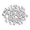 Opaque Acrylic Beads, Enamel Style, Cube with Letter, Letter V, 4.5x4.5x4.5mm, Hole: 2mm, 5500pcs/500g