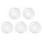 Handmade Two Holes Blown Glass Globe Beads, Round, Clear, 16mm, Hole: 5mm