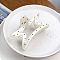 Lovely Polka dots PVC Claw Hair Clips, with Alloy Clips, Star, 46x111x62.5mm