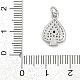 Латунные микропаве прозрачные подвески с фианитом KK-G522-53P-02-3