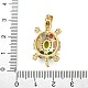 Черепаха латунные микро проложить кубического циркония подвески KK-M319-19G-3
