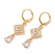 Серьги с подвесками из золотой латуни EJEW-B037-15G-1