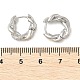 Серьги-кольца из латуни с прозрачным фианитом EJEW-Q014-29P-5