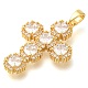 Подвески из латуни с прозрачным фианитом KK-M101-05G-02-2