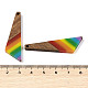 Подвески Pride на тему радуги из смолы и орехового дерева WOOD-K012-08B-3