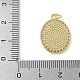 Латунные микро проложить кубического циркония подвески KK-P294-08G-3
