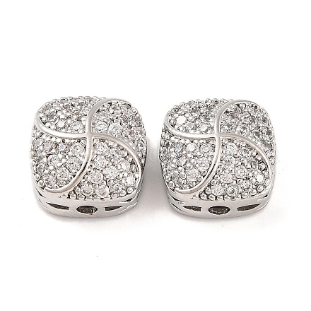 Латунные микропаве из прозрачного кубического циркония KK-S389-25P-1