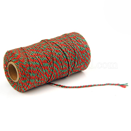 100м макраме 2-слойная хлопковая тесьма MAKN-PW0001-097A-23-1