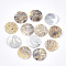 Natural Akoya Shell Pendants, Mother of Pearl Shell Pendants, Curved Disc, BurlyWood, 15x1~3mm, Hole: 1.5mm