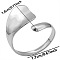Non-Tarnish Minimalist Adjustable Geometric 304 Stainless Steel Cuff Ring for Women