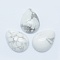 Natural Howlite Cabochons, Teardrop, 25x18x7mm