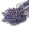 TOHO Round Seed Beads, Japanese Seed Beads, (166DF) Transparent AB Frost Light Tanzanite, 8/0, 3mm, Hole: 1mm, about 222pcs/10g
