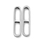 Non-Tarnish 201 Stainless Steel Linking Rings, Oval, Stainless Steel Color, 20x5x2mm, Inner Diameter: 3x8.2mm