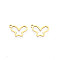 201 Stainless Steel Charms, Butterfly, Real 18K Gold Plated, 10x15x1mm, Hole: 1.4mm