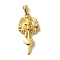 PVD Vacuum Plating 304 Stainless Steel Pendants, Sword with Skull Charm, Golden, 35x17x3.5mm, Hole: 3.5x7.5mm