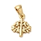 304 Stainless Steel Tree Charms, Golden, 15x12x1.5mm, Hole: 5.5x3mm