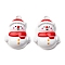 Christmas Themes Baking Painted Alloy Pendants, Snowman, 16.5x12.5x5.5mm, Hole: 1mm