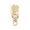 Brass Micro Pave Cubic Zirconia Donut Bails, Cadmium Free & Lead Free, Long-Lasting Plated, Real 18K Gold Plated, 16x6x4mm, Hole: 2mm