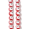 Handmade Porcelain Beads Strands, Hand Drawn Beads, with Enamel, Round, Red, 14x12x11mm, Hole: 2.5mm, about 30pcs/strand, 13.39''(34cm)
