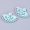 Resin Pendants, Fan, Light Sky Blue, 20x30.5x2.5mm, Hole: 1.5mm