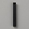 304 Stainless Steel Pendants, Rectangle Charm, Black, 39.5x4.5x4.5mm, Hole: 3mm