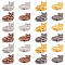 80Pcs 4 Colors Tibetan Style Alloy Kitten Beads, 3D Cat, Mixed Color, 11x14x4.5mm, Hole: 1mm, 20pcs/color