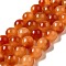 Natural Dyed White Jade Beads Strands, Round, Chocolate, 10~10.5mm in diameter, Hole: 1mm, about 37pcs/strand, 14.76''~14.80''(37.5~37.6cm)