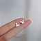 Alloy Earrings for Women, with 925 Sterling Silver Pin, Butterfly, 14.5mm