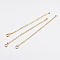 Brass Chain Extender, Cadmium Free & Nickel Free & Lead Free, Real 18K Gold Plated, 70x1.5mm
