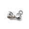 Anti-Tarnish 304 Stainless Steel Pendants, Bowknot Charm, Stainless Steel Color, 11.5x16.5x6mm, Hole: 2.2mm