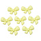 Opaque Spray Painted Acrylic Cabochons, Bowknot, Champagne Yellow, 23x27x6mm