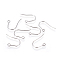 Tarnish Resistant 316 Surgical Stainless Steel Earring Hooks, with Horizontal Loop, Stainless Steel Color, 18~19x13~14x0.7mm, Hole: 2mm, 21 Gauge, Pin: 0.7mm