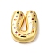 Brass Cubic Zirconia Pendants, Cadmium Free & Nickel Free & Lead Free, Letter A~Z Charms, Real 18K Gold Plated, Letter U, 29.5x24.5x7mm, Hole: 5x2.5mm