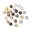 Brass Textured Beads, Cadmium Free & Lead Free, Round, Mixed Color, 6mm, Hole: 1mm