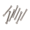 Non-Tarnish 304 Stainless Steel Links, Bar Connector Charms, Stainless Steel Color, 20x2.5x1.5mm, Hole: 1.4mm