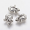 Tibetan Style Alloy Beads, Mermaid, Antique Silver, 12.5x10x3.5mm, Hole: 1.5mm