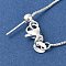 Brass Box Chain Adjustable Slider Necklaces, 925 Sterling Silver Plated, 17.95x0.04 inch(45.6x0.09cm)