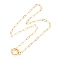 Unisex PVD Vacuum Plating 304 Stainless Steel Paperclip Chain Necklaces, with Toggle Clasps, Golden, 17.71 inch(45cm)
