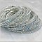 Brass Rhinestone Tennis Bracelets, Stretch Bracelets for Women, Square, Crystal AB, Inner Diameter: 2-1/8 inch(5.25cm)